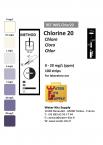 100 Chlorine test strip 0-20  0 - 0.5 - 1 - 3 - 5 - 10 - 20 mg/L or PPM