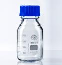 Flacon de dosage 250ml gradu 50/100/150/200ml avec bouchon bleu